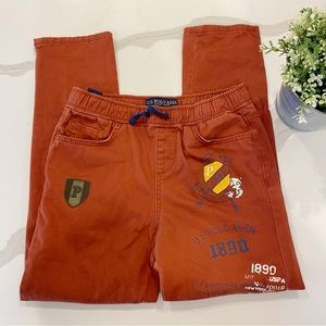 US POLO ASSN. Orange draw string pants